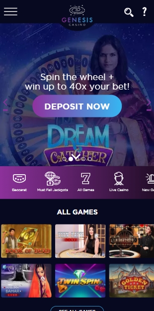 Genesis Casino games